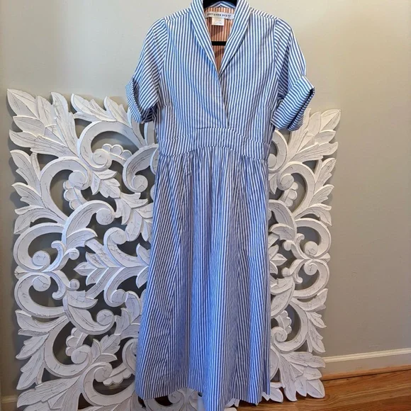 Gretchen Scott Designs Light Blue June  Midi  Dress Large - Picture 3 of 15